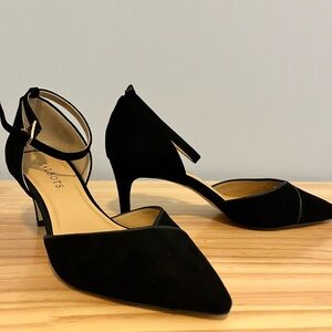 Talbots black suede dress shoes. Size 7 1/2